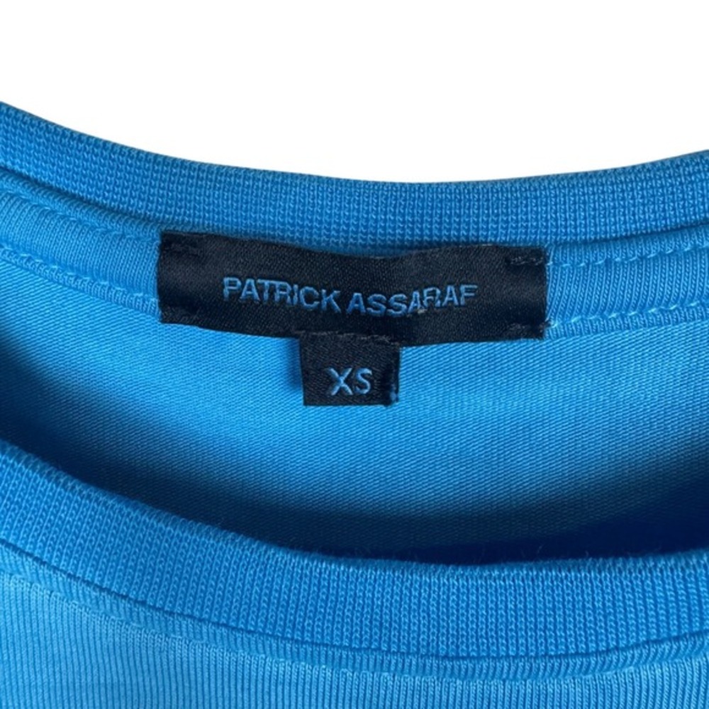 Patrick Assaraf Tank Top Womens Size XS Pima Cotton Blue‎ Workout Performance - Picture 2 of 10